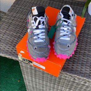 NIKE X OFF-WHITE WAFFLE RACER BLACK & PINK